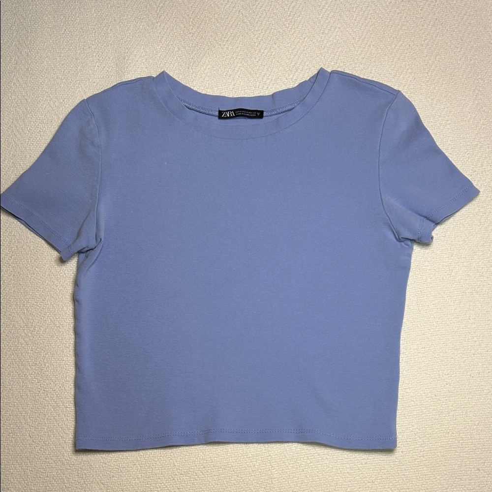 Zara Blue Crop Top